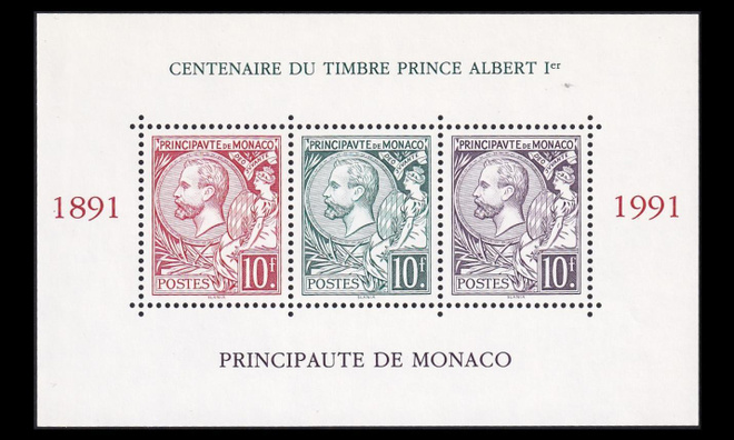 Monaco 2024-6BL51 ** Prinssi Albert I -postimerkit 100v (199
