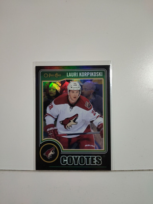2014-15 O-Pee-Chee Black Rainbow #303 Lauri Korpikoski SN100