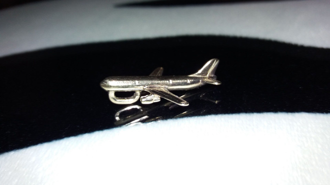 Finnair Hopea lentokone riipus kullautta 925S