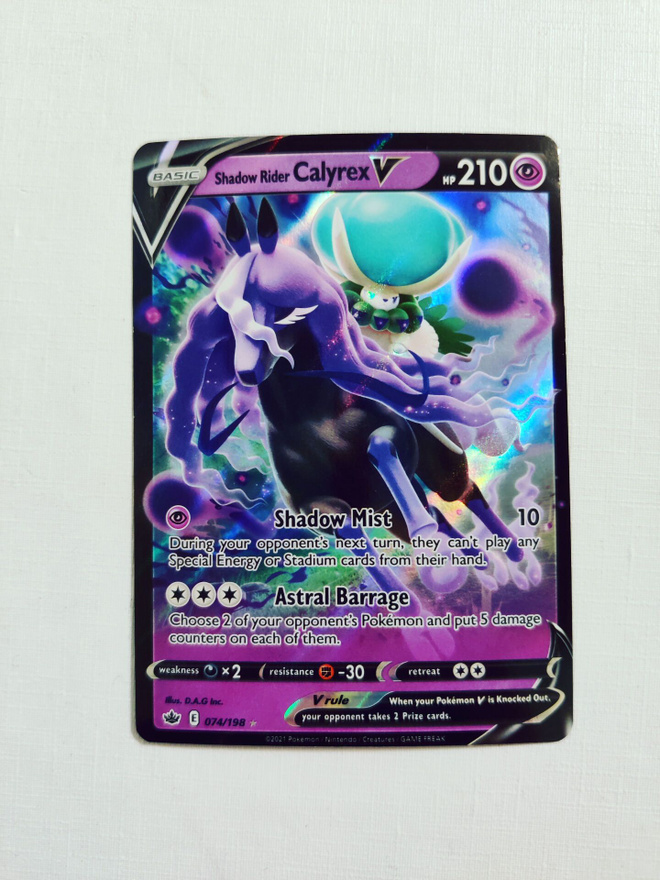 Shadow Rider Calyrex V 074/198 Ultra Rare Chilling Reign