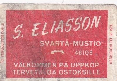 Svarta - Mustio. S. Eliasson 7/10