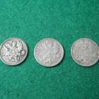 3 kpl 25p 1889, 1901 & 1909 - hopeaa - pikkukuva 2