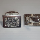 Vintage hopeiset kalvosinnapit Pitsi design P.Sarpaneva - pikkukuva 1