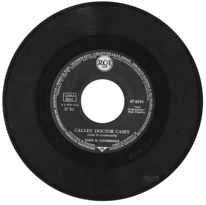 JOHN D. LOUDERMILK: Callin' doctor Casey /Oh how sad 7"