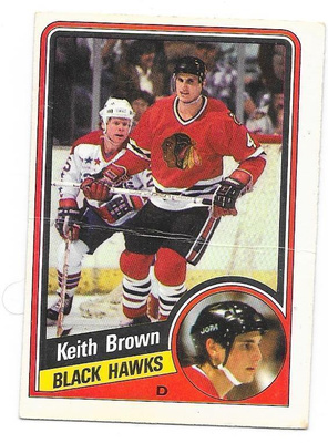 1984-85 OPC #33 Keith Brown Chicago Blackhawks