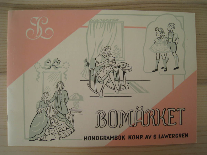 Bomärket : monogrambok  kirjonta monogrammi S. Lawergren