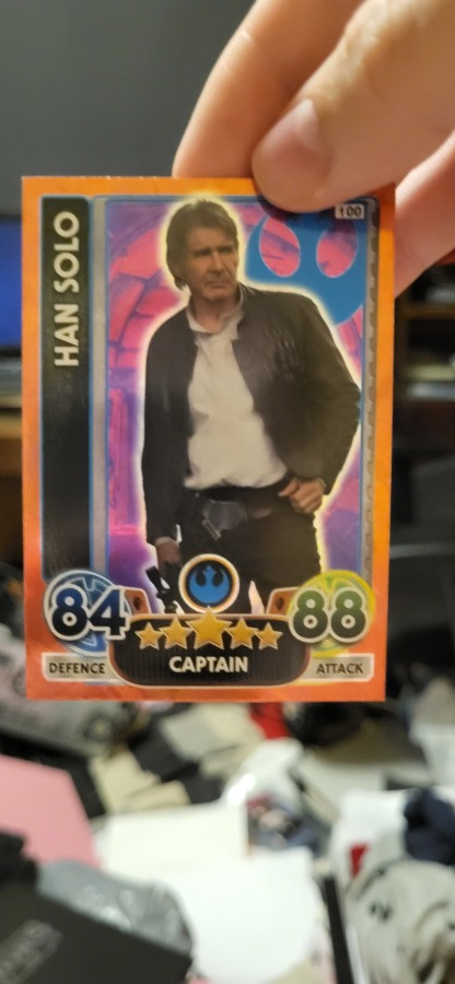 Han Solo Topps star wars force attax holo kortti