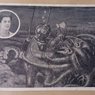 W. Erbe, näytössukeltaja, taistelu mustekalan kanssa 1929 - pikkukuva 1