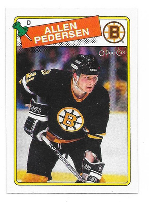 1988-89 OPC #103 Allen Pedersen Boston Bruins