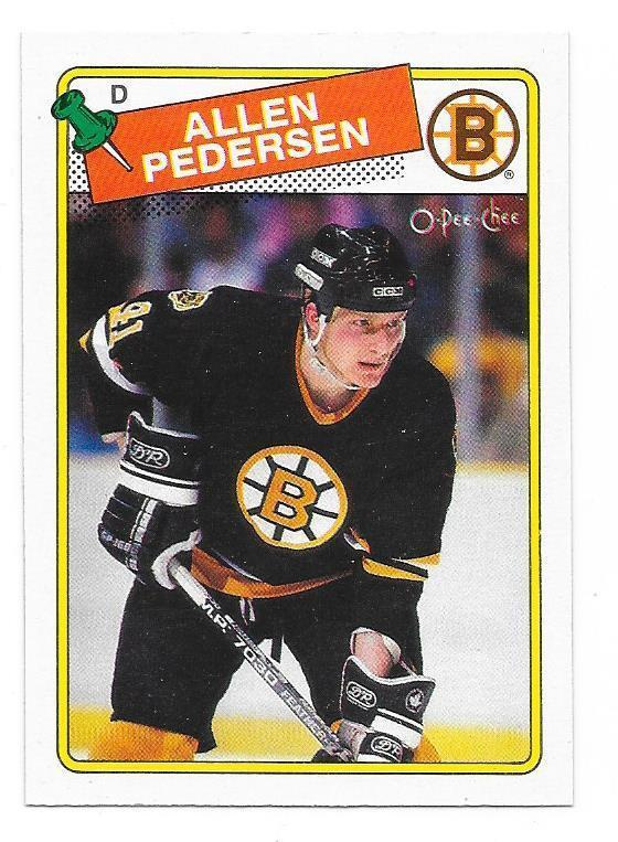 1988-89 OPC #103 Allen Pedersen Boston Bruins