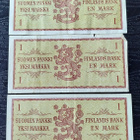 1 markka seteli 1963 3 kappaletta Ä ja Å alkuiset - pikkukuva 2