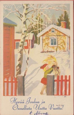 Olavi Vikainen Tyttö laittaa lyhdettä