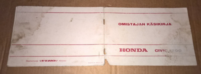 OMISTAJAN KÄSIKIRJA HONDA CIVIC 1200