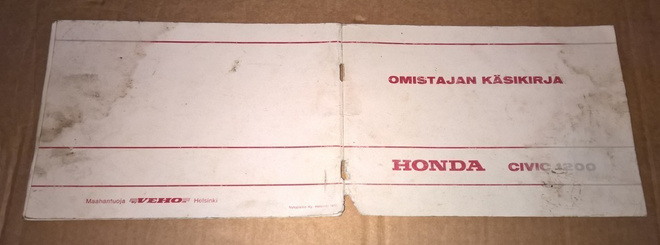 OMISTAJAN KÄSIKIRJA HONDA CIVIC 1200