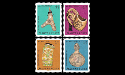 Unkari 2528-31 ** Postimerkin päivä (1969)