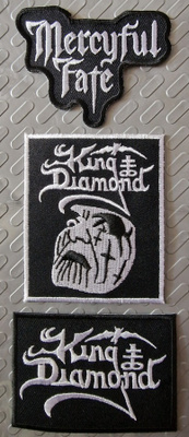 4 kpl eril King Diamond / Mercyful Fate kangasmerkkejä