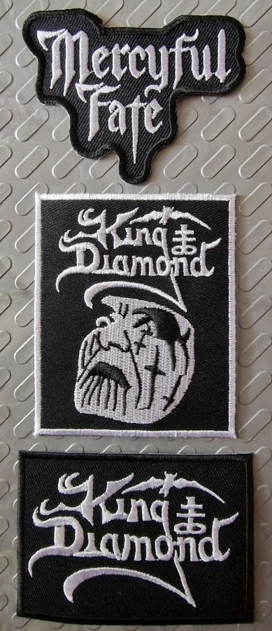 4 kpl eril King Diamond / Mercyful Fate kangasmerkkejä