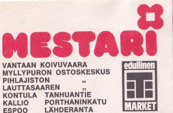 Vantaa, Espoo MESTARI  T Market  sk 1