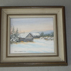 Helge Mieskonen LATOJA  öljyväri 11x13cm - pikkukuva 2