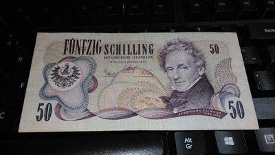 Austria Itävalta 50 Schilling 1970 sn028 VF-