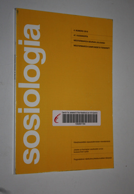 Sosiologia 4/2010 : Westermarck-seuran julkaisu