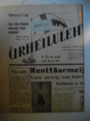 Suomen Urheilulehti Nro 39/1943 (25.2)