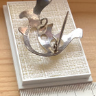 Riekko Lappi Enontekiö hopea 925 rintaneula rintakoru - pikkukuva 2