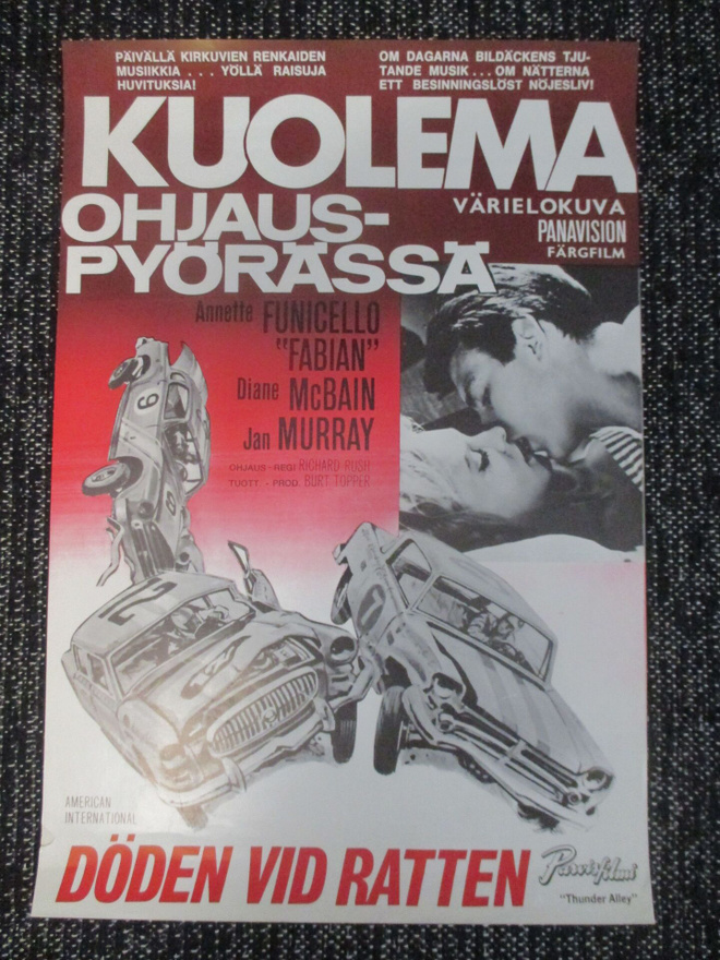 Kuolema ohjauspyörässä (1967) - vanha elokuvajuliste