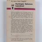 H. Rider Haggard : Kuningas Salomon kaivokset - pikkukuva 2