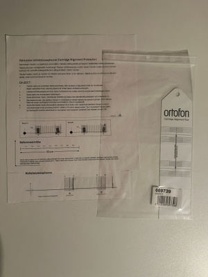 Ortofon Alignment Tool -äänirasian kohdistusmitta UUSI
