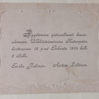 Tampere, Wihkiäiskutsu 13.8.1904 Hatanpään kartanoon - pikkukuva 1