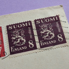 Kulkenut 1960 Turusta -Helsinkiin postilähetyskuori - pikkukuva 5