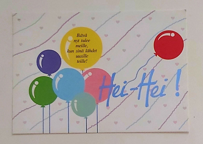 "Ikävä nyt tulee meille...-KULKEMATON POSTIKORTTI