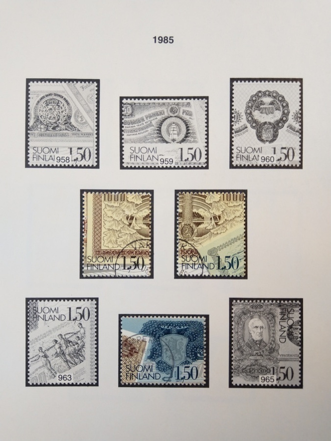 1985 Suomi postimerkki 3 kpl