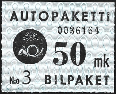 1949 AP 4 sininen 50 mk vesileima II ** LaPe AP 4 W II