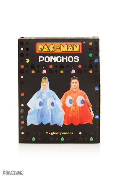 pac-man ponchos (2 ghost ponchos red & blue) 29365