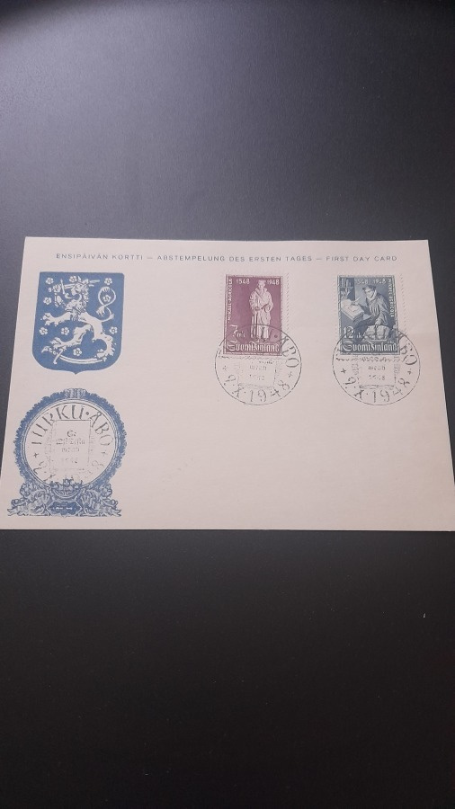 1948 ensipäiväkortti MIKAEL AGRICOLA
