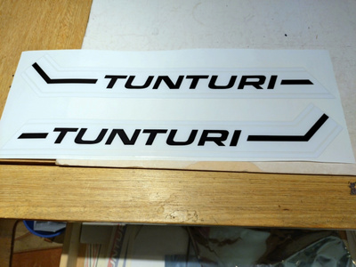 Tunturi Sport 75 - 76 siniseen tankkiin Laminoidut tarrat