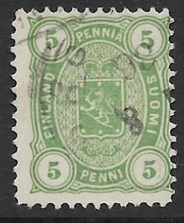 Nelilukuiset 1885 5p (LAPE 20) OO