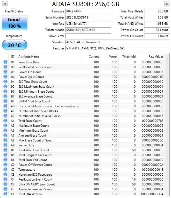 256GB SATA 2.5" ADATA SU800 SSD *ILMAINEN TOIMITUS*