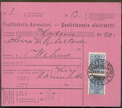 1895 25p pari postiennakkokirje