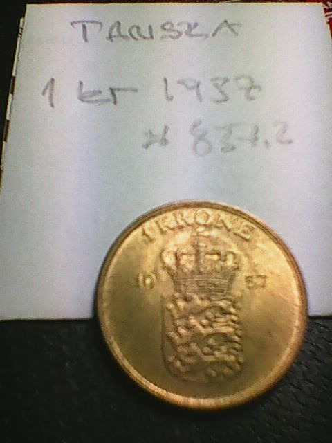 Tanska 1 kr 1957, km#837.2