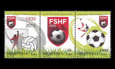 Albania 3499-501ds ** Jalkapalloliitto 85v (2015)