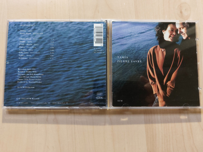 TAMIA & PIERRE FAVRE – SOLITUDES orig. GER 1992   CD  ECM