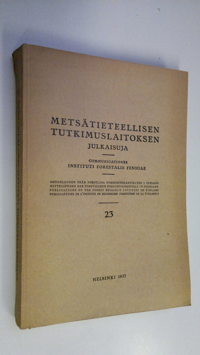 Metsätieteellisen tutkimuslaitoksen julkaisuja 23