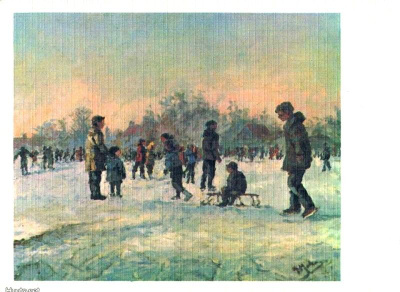 kortti ** Luistelu tai jääkiekko - erilaisia taidekortteja