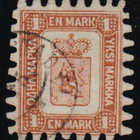 1866 1Markan isohampainen merkki leimattuna - pikkukuva 1