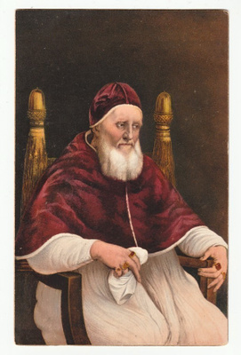 Vanha postikortti: Paavi Julius II