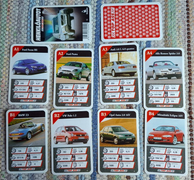 Keräily auto kortit Top Ass Ford Fiat VW Opel Kia Alfa Romeo