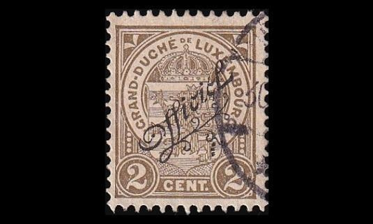 Luxemburg 77 o Virkamerkki 2 C (1908)